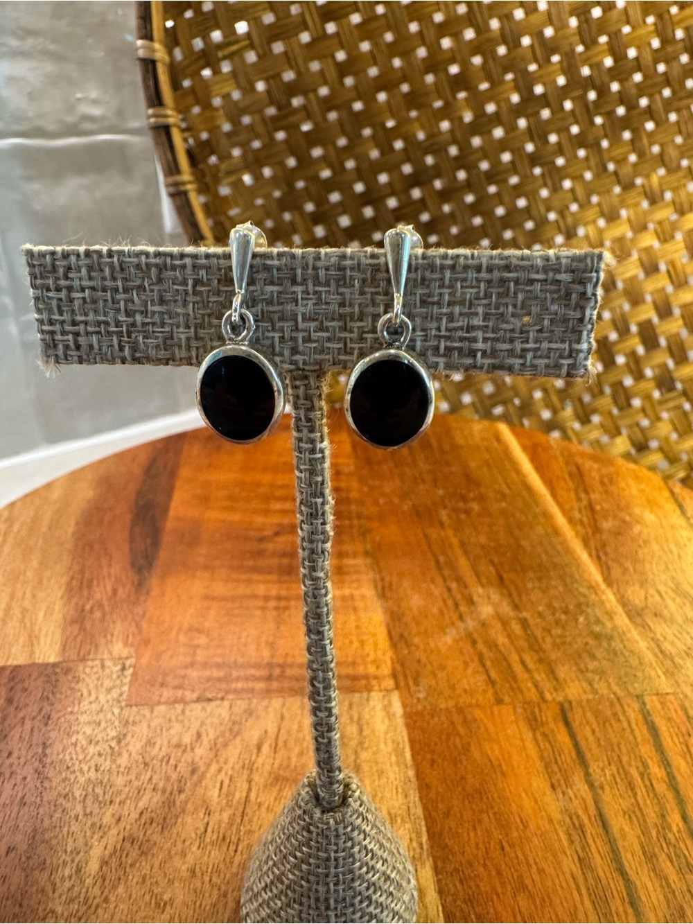 Sterling Silver Black Onyx Dangle Earrings - Women Jewelry